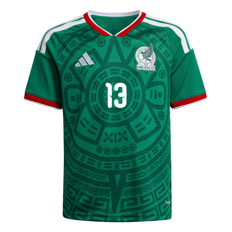 adidas Youth J. Orozco Mexico 2026 Home World Cup Jersey (Bold Green)