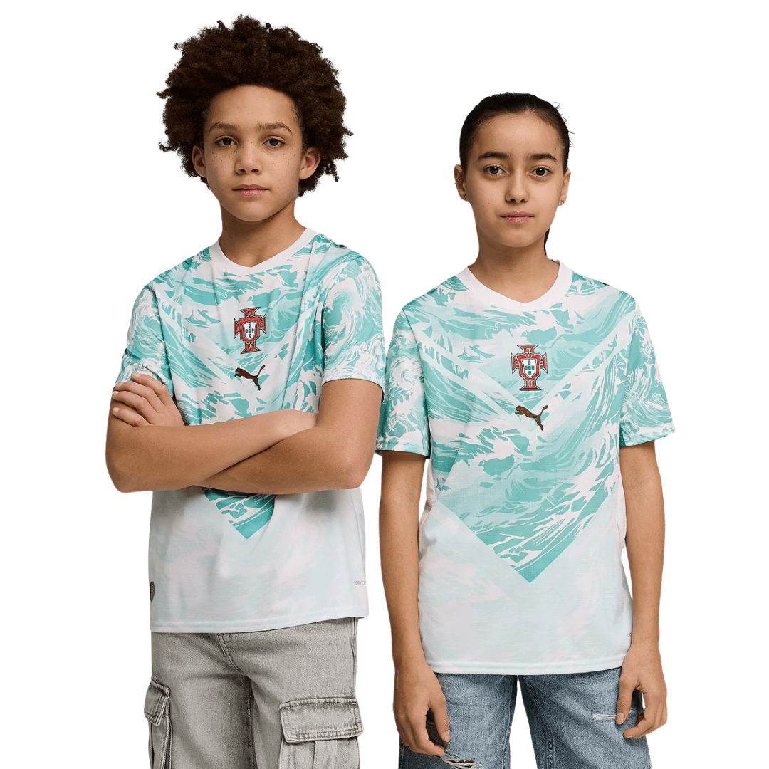 Puma Youth Portugal Away Jersey 2026 (White/Green)