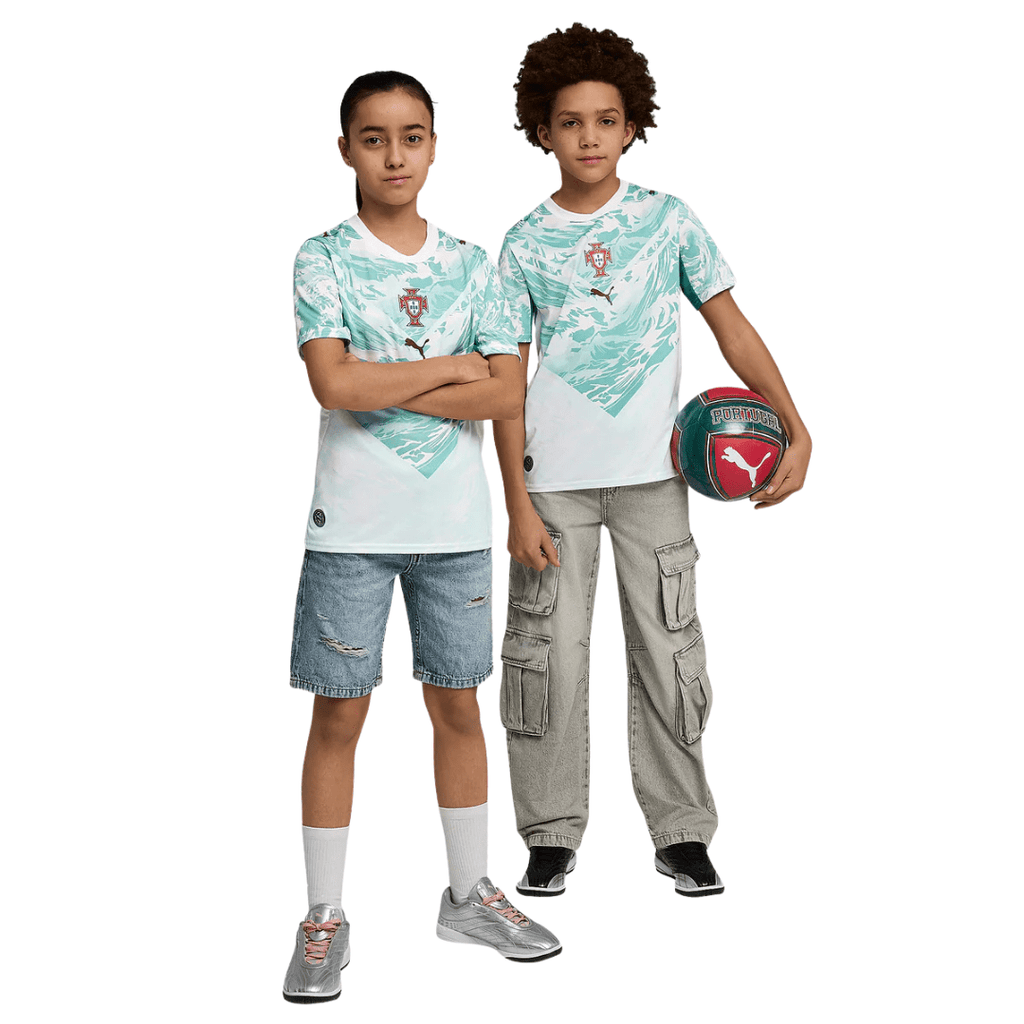 Puma Youth Portugal Away Jersey 2026 (White/Green)